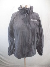 Columbia Size S Mens BLK 100 Nylon Full Zip Stand Collar Pocket Windbreaker 030