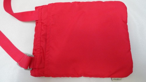 Eddie Bauer Crossbody Travel Shoulder Three Zip Pocket Bag Red Adj Strap - Picture 4 of 9