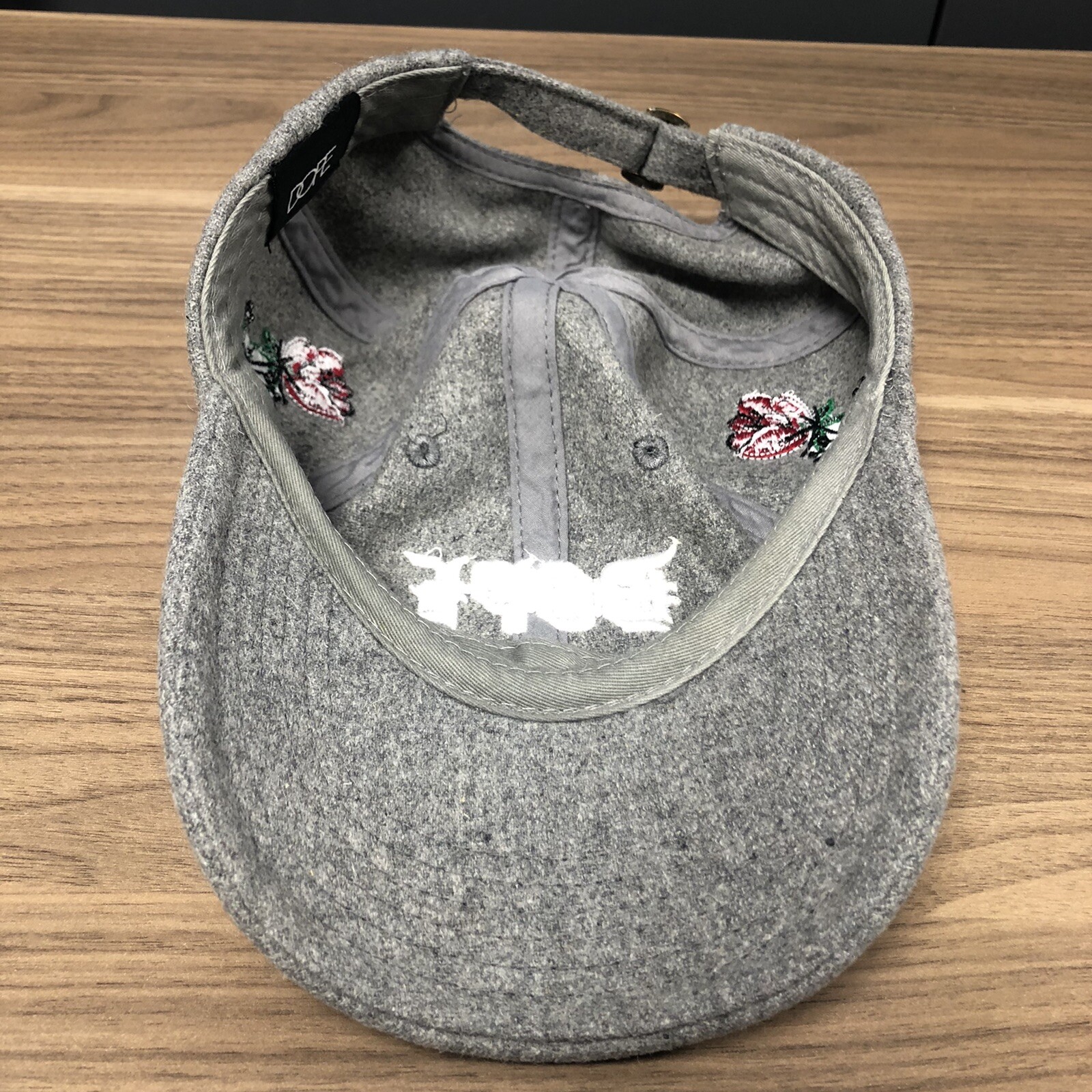 DOPE Rose Logo Adjustable Gray Strapback Hat Cap - image 11