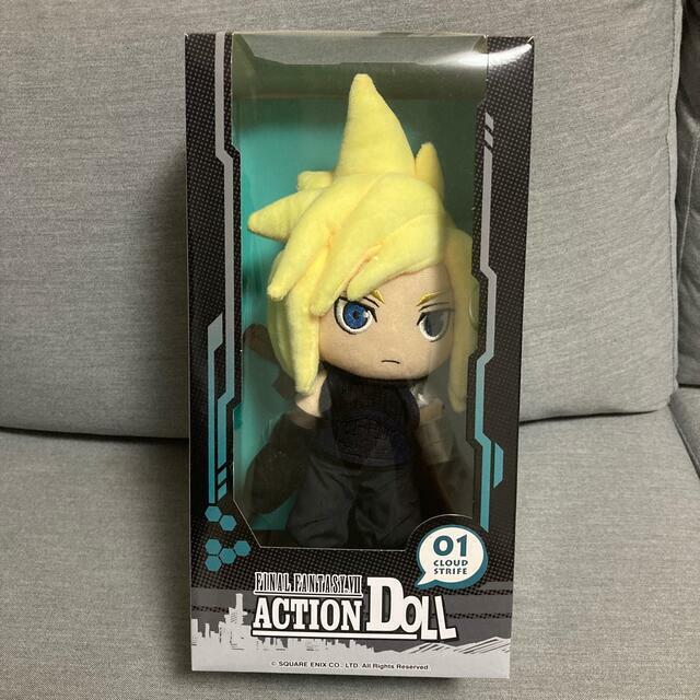 FINAL FANTASY VII 7 Cloud Strife Action Doll Plush Toy SQUAE