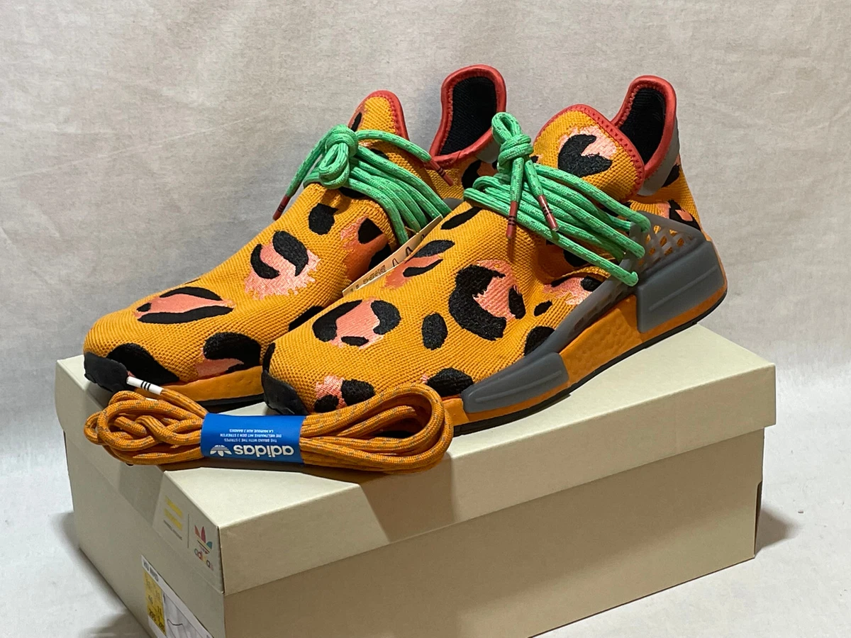 Adidas x Pharrell Williams Hu Nmd Stampa Animalier Arancione GZ4439 Eu 46 UK 11