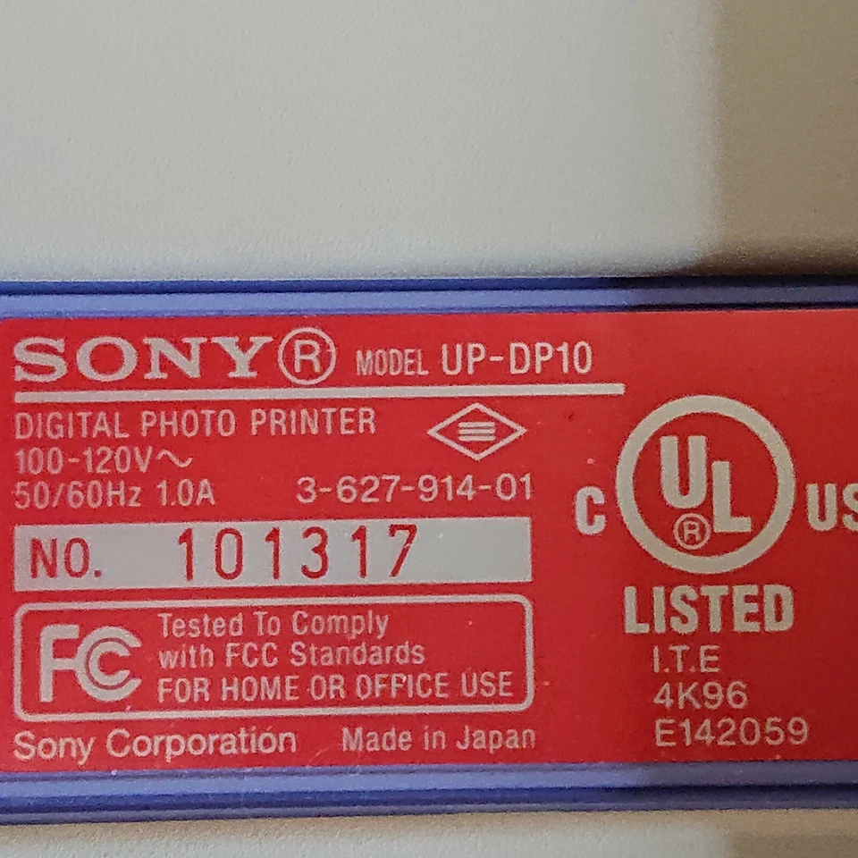 Sony UP-DP10 Digital Photo Printer (For Parts) - Image 3 of 3
