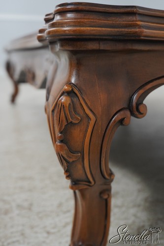 67396: KARGES Large French Louis XV Walnut Coffee Cocktail Table - Picture 12 of 14
