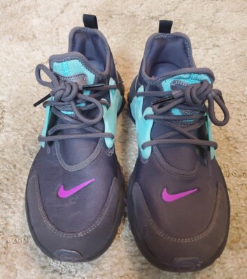 Nike React Presto GS Thunder Gray Aurora Sneakers Size 6Y BQ4002-011
