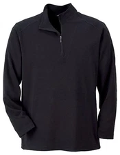 North End Sport Red Men's Long Sleeve Polyester Pinstripe Half-Zip Mock Pullover