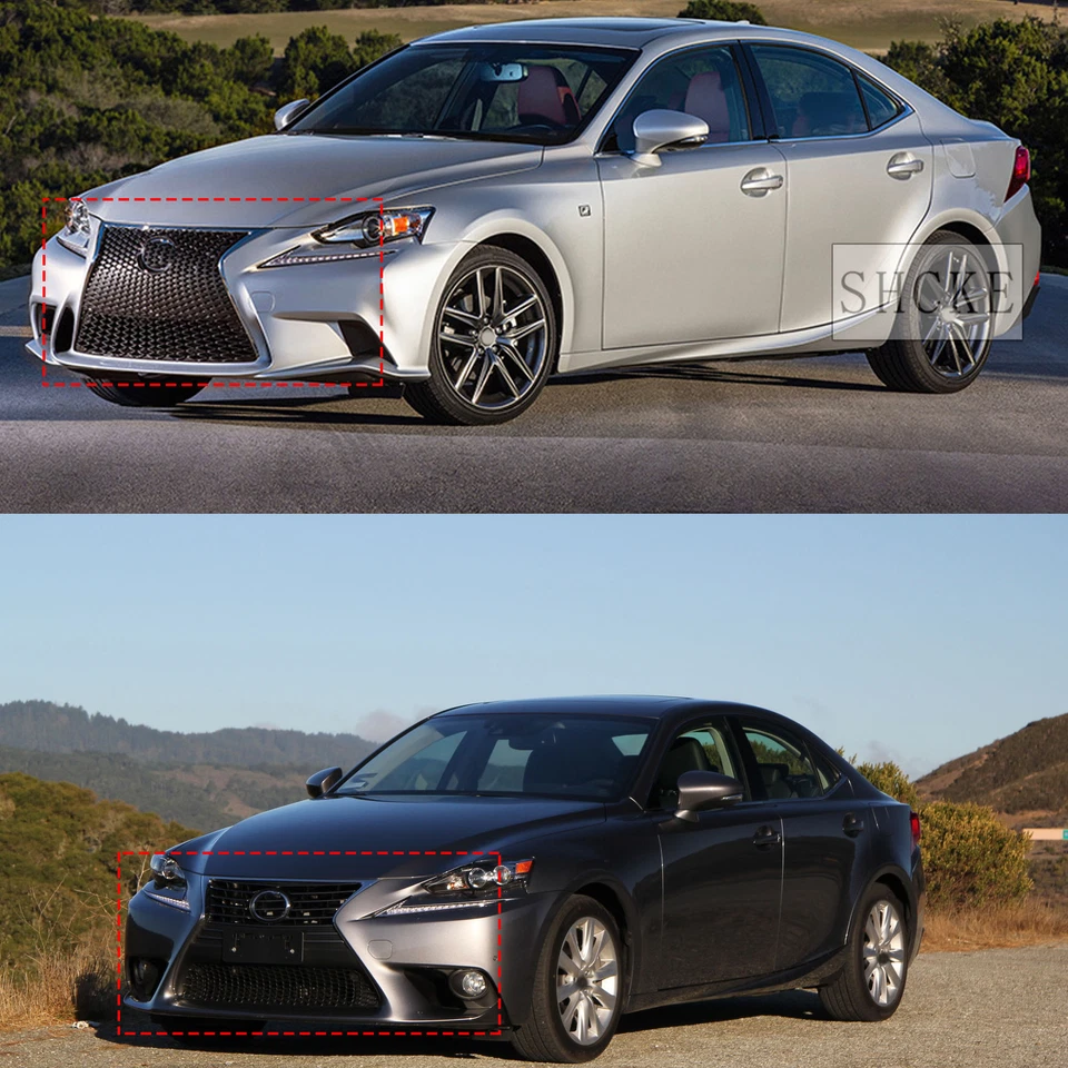 For 2006-2012 Lexus IS250 IS350 Conversion to 14+ F-Sport Front Bumper Black Foto 2 de 4