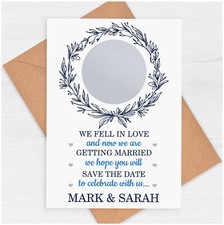 PERSONALISED Save The Date Scratch Cards Save The Date Wedding Invitations 50