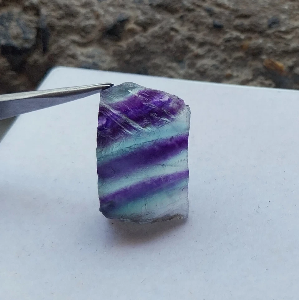 47 Carat 27x17x9 MM Natural Purple Green Color Fluorite Raw Rough Gemstone - Image 2 of 4