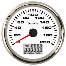 85mm Gps Speedometer 200kmh Odometer Trip For Auto Truck Marine 7 Colors White 85mm Gps Speedometer 200kmh Odometer Trip For Auto Truck Marine 7 Colors White