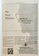 1946 National Lead Company Vintage Ad the paper whitener that lifts the shadow