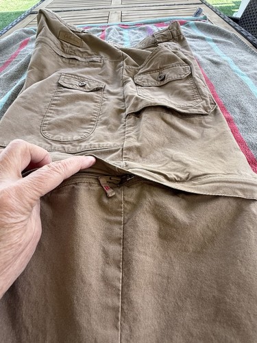 Cabelas Herren W38 Khaki Outdoor Convertible Cargo Hose Baumwollmischung - Bild 4 von 9