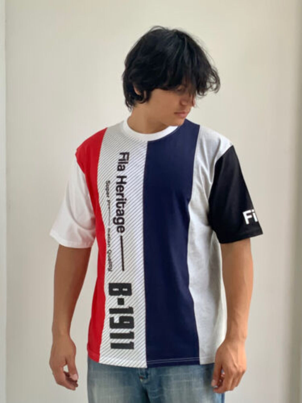 T shirt uomo Fila bianca blu navy rossa grigia manica corta nuova con etichetta