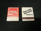 Lot Of 2 Vintage 1970s Matchbook Enjoy Coca Cola Unstruck Have A Coke And Smile