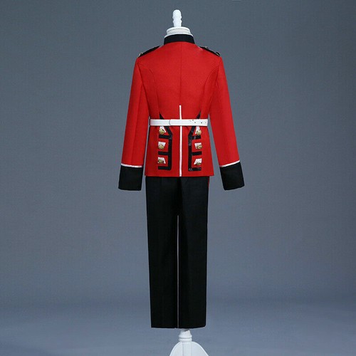 Boys Kids British Royal Guard Uniform Costume Jacket Hussar Drum Fancy Dress - Picture 7 of 12