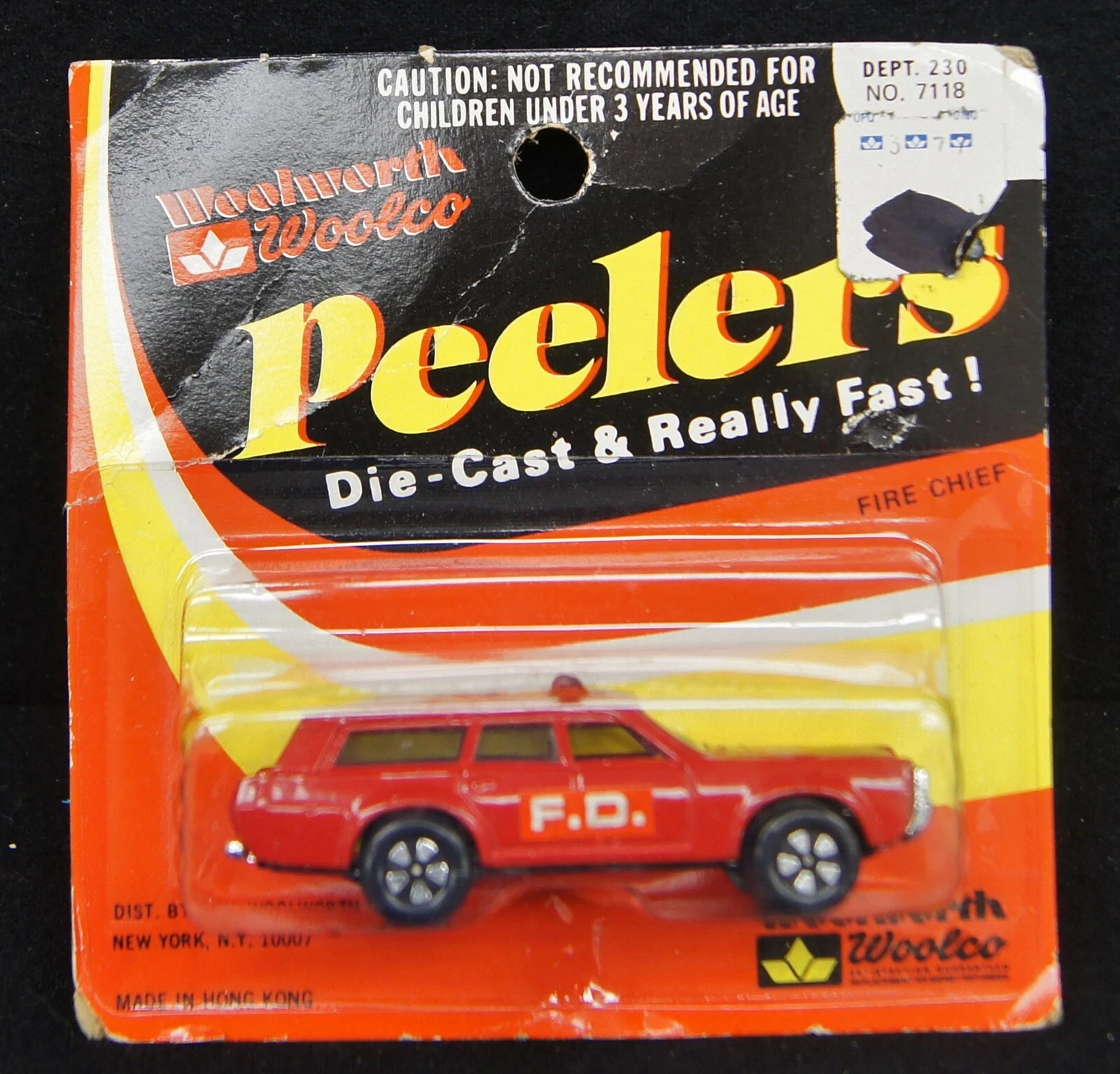 WOOLWORTH Woolco Peelers Mercury Commuter Fire Chief Car Die-Cast 1:64 Scale