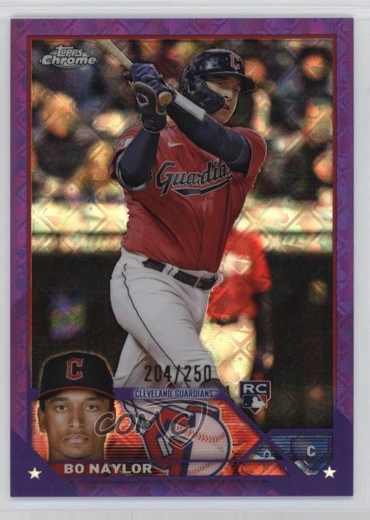 2023 Topps Chrome Logofractor Edition Purple Refractor /250 Bo Naylor #54 1mv7
