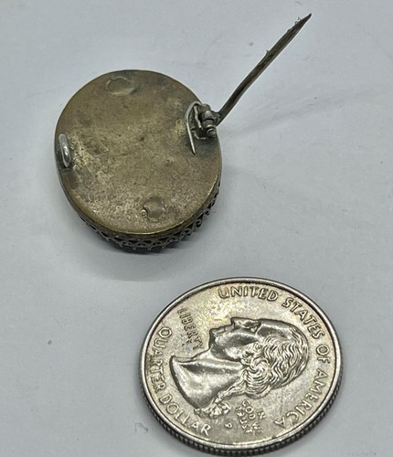 Antiguo broche georgiano ovalado pintado a mano de ángel querubín infantil en porcelana COMO ESTÁ - Imagen 6 de 11