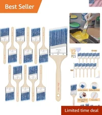 Bates 3-Inch Angled Paint Brushes 12 Pack - Precision for Professionals & DIY