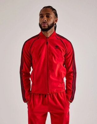 $90 adidas Originals Bonded Super Star SST Track Top Red Men's Size Large IS2807