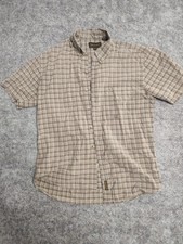 Vintage 1990's Timberland Weather Gear Plaid Short Sleeve Button Down Size M