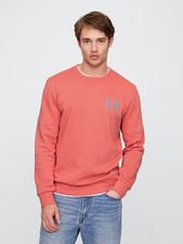 NWT GAP Logo Pullover Sweatshirt Activewear Coral Men Large