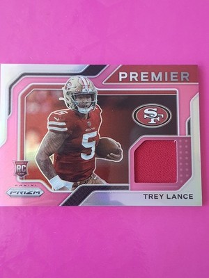 2021 Panini Prizm Premier Jerseys Trey Lance Rookie 49ers Silver Prizm Patch