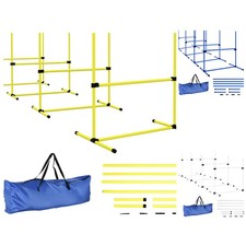 PawHut Set di 4 Ostacoli Agility Dog per Addestramento Cani con Sacca