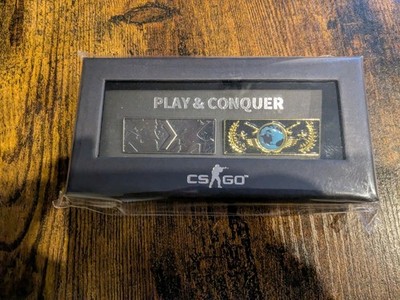 CS:GO Global Elite + Silver 1 Rank Pin in Box Collectible CS2 CSGO Sealed