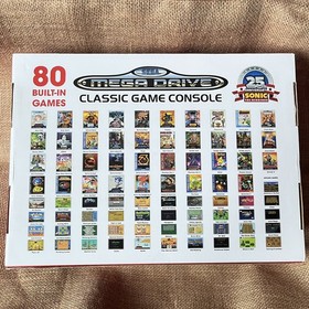 Sega Mega Drive Classic Game Console 25TH Sonic The Hedgehog 80 Built-In Mini -A