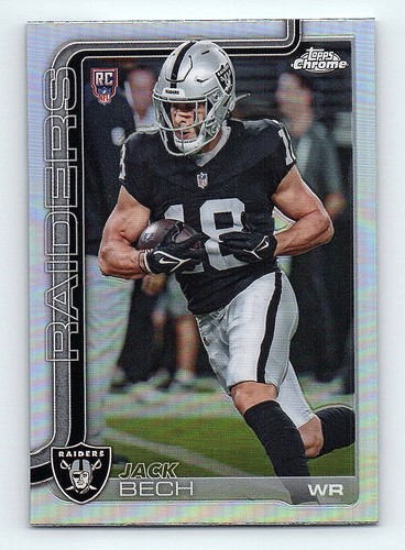 2025 Topps Chrome Refractor Jack Bech Rookie Las Vegas Raiders #388
