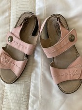 Hotter Comfort Concept ALMA Size 5 pink/peach Leather Nubuck Sandals touch close