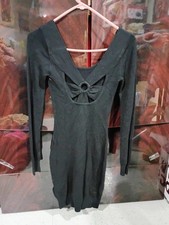 Guess Women's Long Sleeve O Ring Bodycon Dress In Size Small
