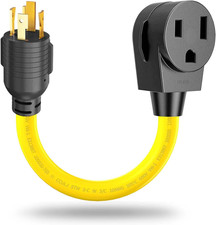 4 Prong Twist Lock to 3 Prong Welder Plug Adapter 220V, NEMA L14-30P to 6-50R Ge