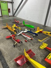 Large RC Airplane Lot Vintage Model Planes Engines Wings Parts Project