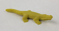 MPC Pale Yellow Crocodile Plastic Animal Vintage 1960s Jungle Playset Figure