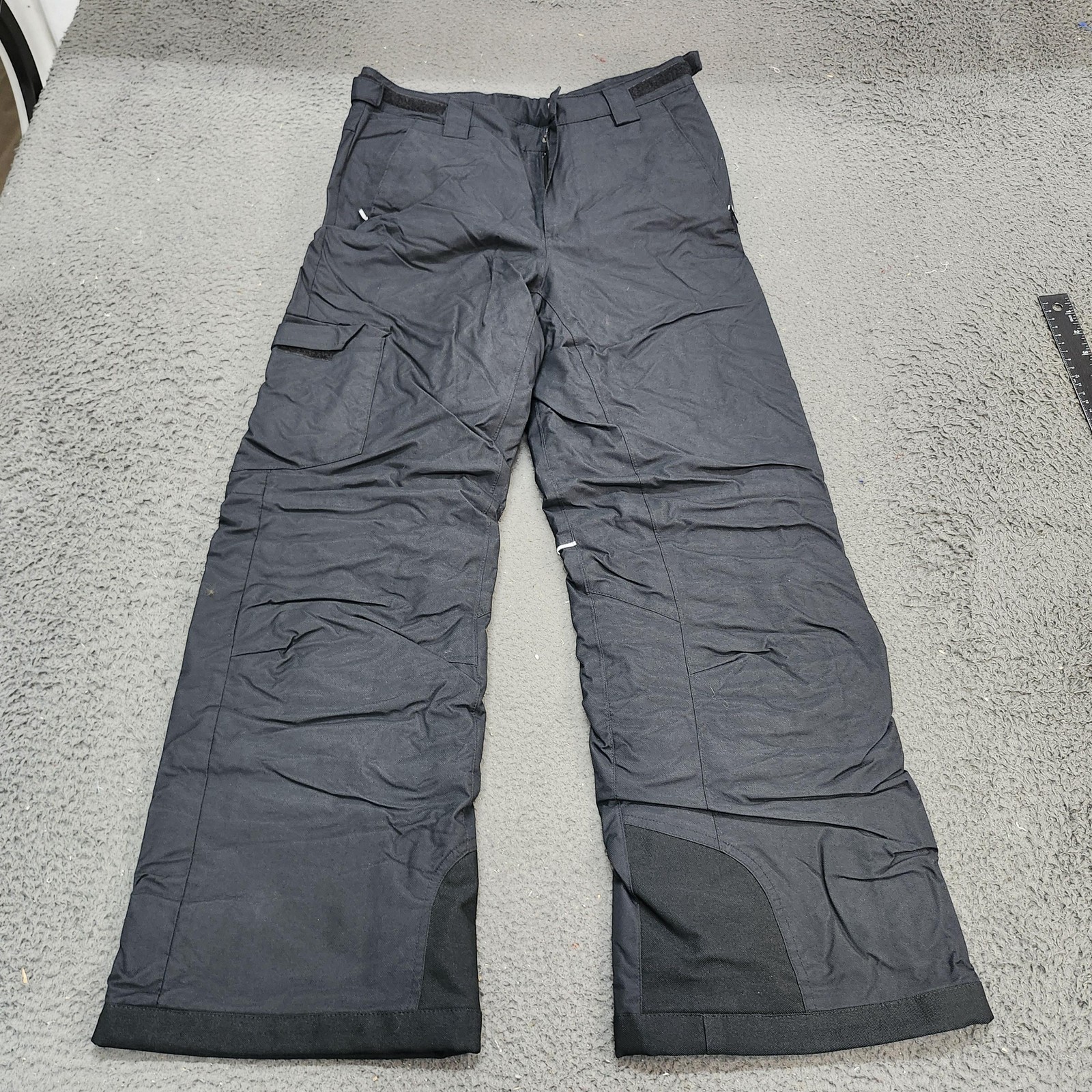Columbia Snow Pants Mens Medium Black Omni-Tech Insulated Ski Cargo Waterproof