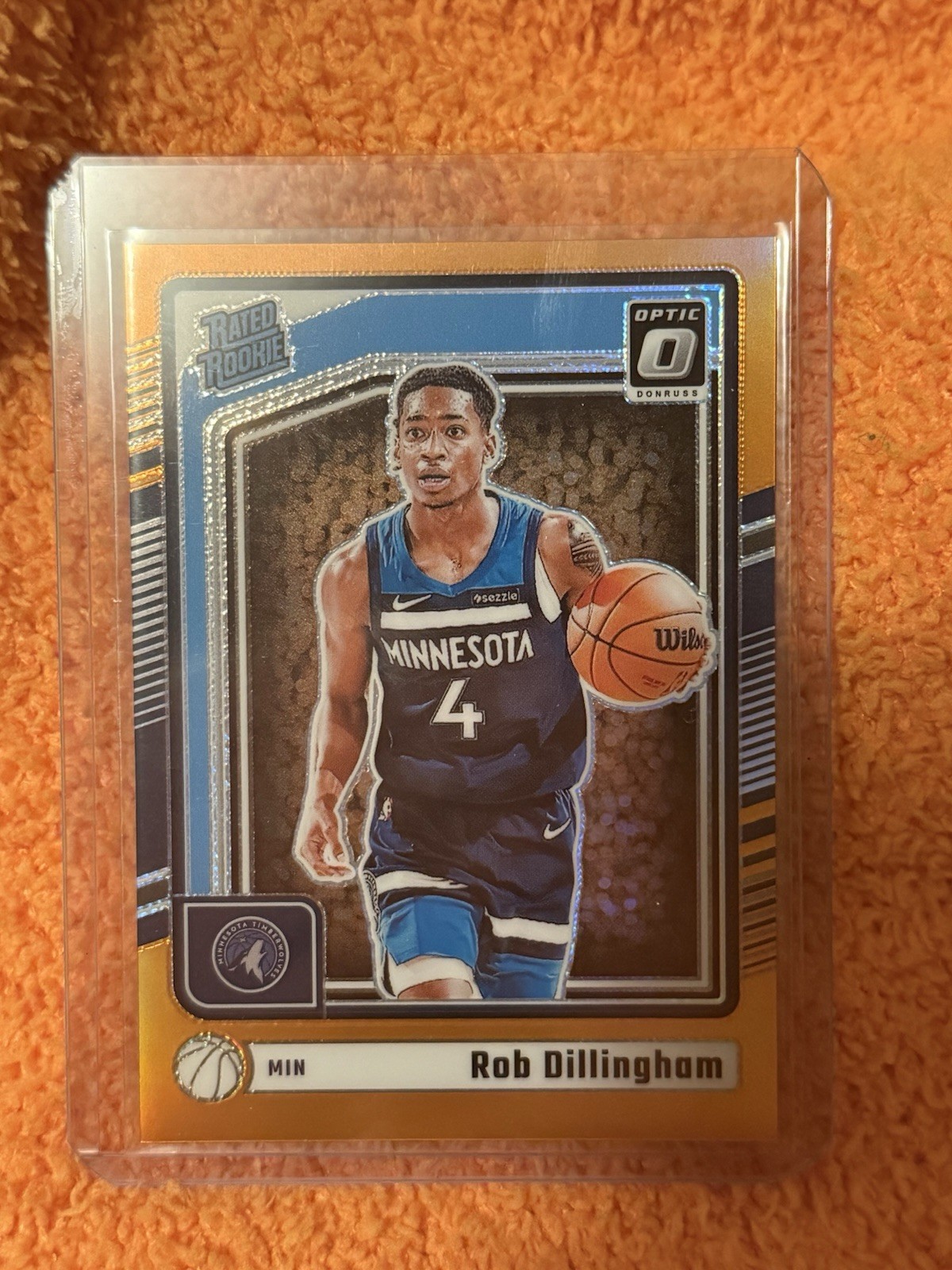 ROB DILLINGHAM 2024-25 DONRUSS OPTIC BASKETBALL #259 RATED ROOKIE ORANGE /175