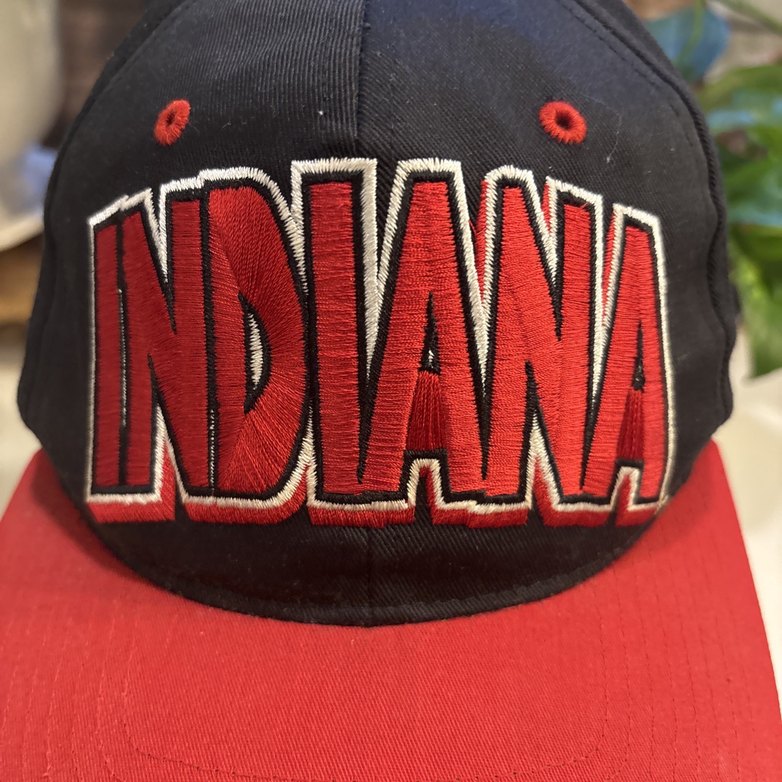 VINTAGE Indiana Hoosiers IU Hat Cap Snapback Logo 90s Twins Enterprise NCAA