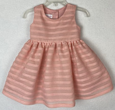 Bonnie Baby Girl Size 12 Months Pink Lacy Dress THREE LAYERS Casual Party NWOT