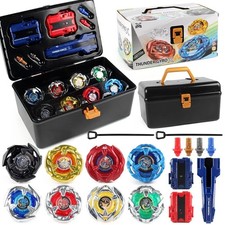 Bey X Metal Battle Tops Set with Launchers & Organizer - Perfect Gift!
