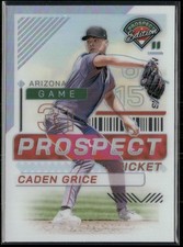 Caden Grice 2024 Panini Prospect Edition Optichrome Prospect Ticket #162