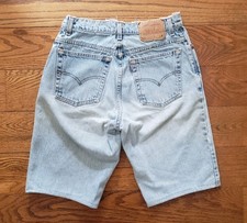 Vintage Levis Jean Shorts Womens 10 550 Straight Made in USA Y2K Light Denim