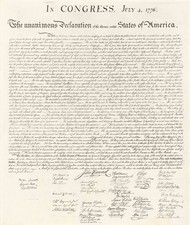 The Declaration of Independence Prints Various High Quality Options Made In USA 
