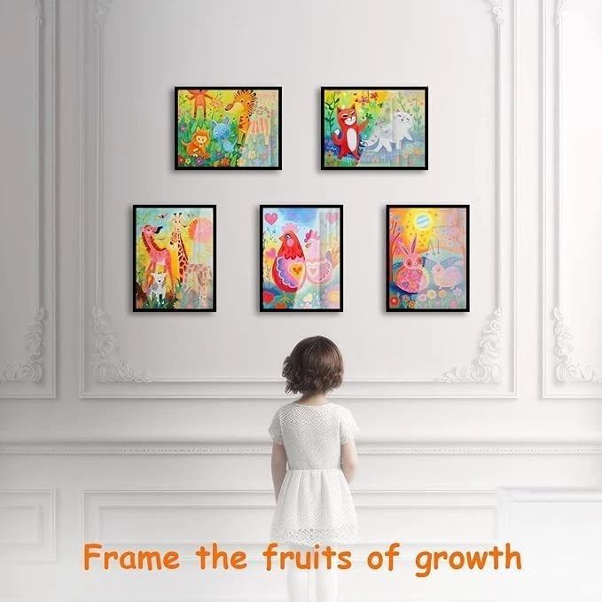 Juego de marcos de pared magnéticos intercambiables de 8,5 x 11 para niños paquete de 2 Foto 4 de 4