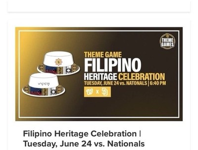 2025 San Diego Padres  Filipino Heritage  Night Theme Game Bucket Hat Exclusive