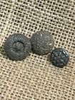 Three Dug Small Civil War Period Flower Type Buttons Recovered At Savannah Ga