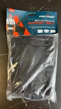 Portwest PW80 Back Support Belt 8" Wide Elasticated Adjustable Small - Black