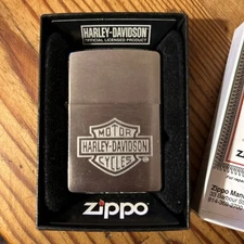 Vintage 2007 Harley Davidson Zippo Windproof Cigarette Lighter Original Box USA