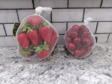 Fresh Picked Artificial Strawberries  Cherry's, Mesh Bags, Fillers  NEW 