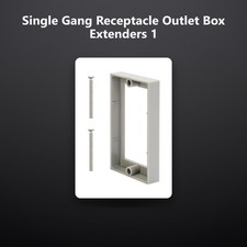 Single Gang Receptacle Outlet Box Extenders 1/2",Gray,Pack of 1  Includes 2 ...